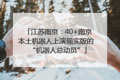 江苏南京：40+南京本土机器人上演现实版的“机器人总动员”
