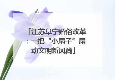 江苏阜宁婚俗改革：一把“小扇子”扇动文明新风尚