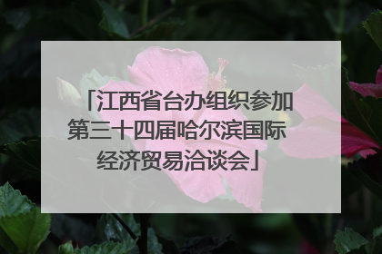 江西省台办组织参加第三十四届哈尔滨国际经济贸易洽谈会