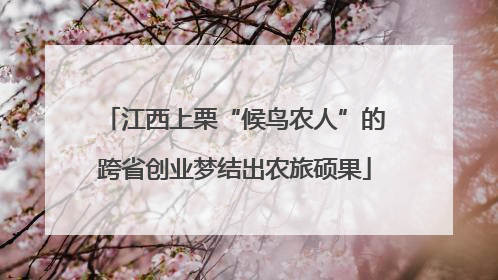 江西上栗“候鸟农人”的跨省创业梦结出农旅硕果