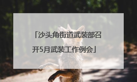 沙头角街道武装部召开5月武装工作例会