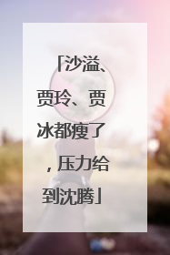 沙溢、贾玲、贾冰都瘦了，压力给到沈腾
