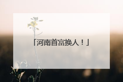 河南首富换人！