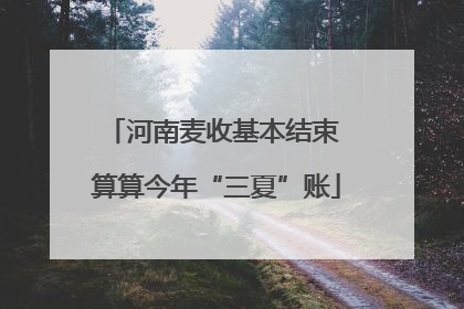 河南麦收基本结束 算算今年“三夏”账