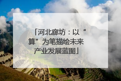 河北廊坊：以“算”为笔描绘未来产业发展蓝图