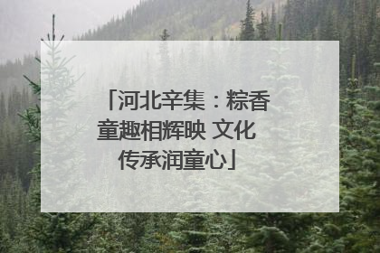 河北辛集：粽香童趣相辉映 文化传承润童心
