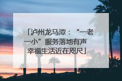 泸州龙马潭：“一老一小”服务落地有声 幸福生活近在咫尺