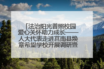法治阳光普照校园 爱心关怀助力成长——人大代表走进莒南县焕章希望学校开展调研暨普法宣传活动