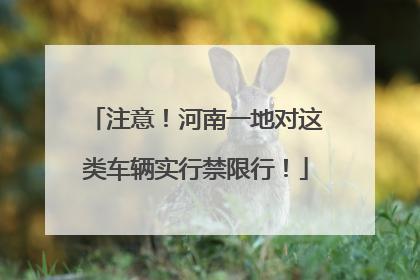注意！河南一地对这类车辆实行禁限行！