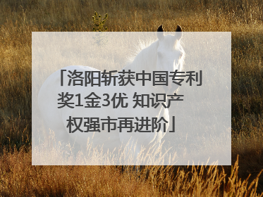 洛阳斩获中国专利奖1金3优 知识产权强市再进阶