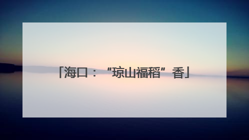 海口：“琼山福稻”香