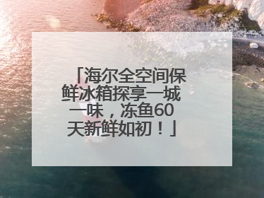 海尔全空间保鲜冰箱探享一城一味，冻鱼60天新鲜如初！