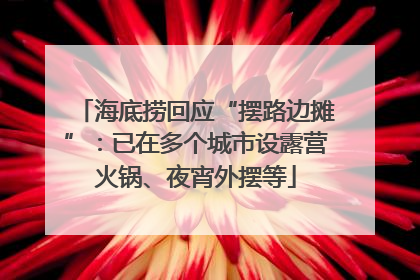 海底捞回应“摆路边摊”：已在多个城市设露营火锅、夜宵外摆等