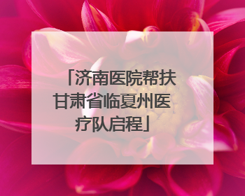济南医院帮扶甘肃省临夏州医疗队启程