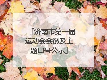 济南市第一届运动会会徽及主题口号公示