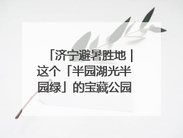 济宁避暑胜地｜这个「半园湖光半园绿」的宝藏公园藏不住了！