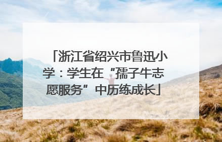 浙江省绍兴市鲁迅小学：学生在“孺子牛志愿服务”中历练成长