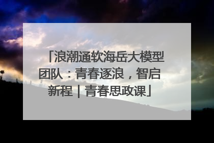 浪潮通软海岳大模型团队：青春逐浪，智启新程｜青春思政课
