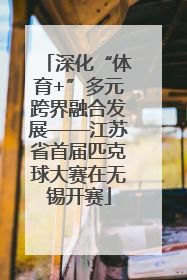 深化“体育+”多元跨界融合发展——江苏省首届匹克球大赛在无锡开赛