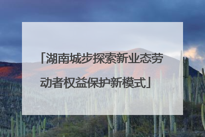 湖南城步探索新业态劳动者权益保护新模式