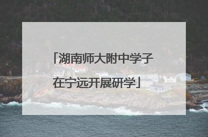 湖南师大附中学子在宁远开展研学