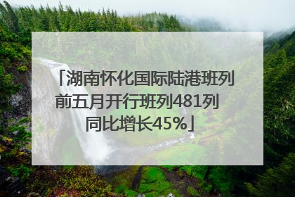 湖南怀化国际陆港班列前五月开行班列481列 同比增长45%