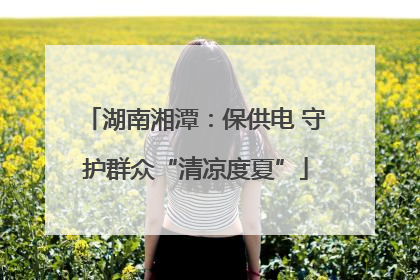 湖南湘潭：保供电 守护群众“清凉度夏”