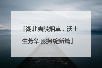 湖北夷陵烟草：沃土生芳华 服务绽新篇