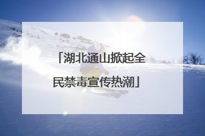 湖北通山掀起全民禁毒宣传热潮