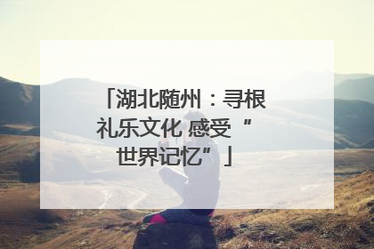 湖北随州：寻根礼乐文化 感受“世界记忆”