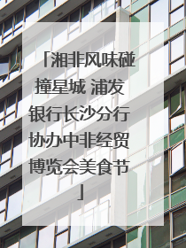 湘非风味碰撞星城 浦发银行长沙分行协办中非经贸博览会美食节