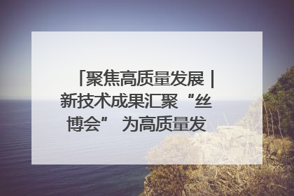 聚焦高质量发展｜新技术成果汇聚“丝博会” 为高质量发展注入新动能