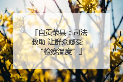 自贡荣县：司法救助 让群众感受“检察温度”