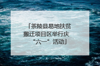 茶陵县易地扶贫搬迁项目区举行庆“六一”活动