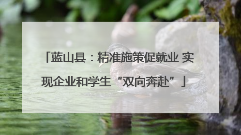 蓝山县：精准施策促就业 实现企业和学生“双向奔赴”