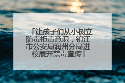 让孩子们从小树立防毒拒毒意识，镇江市公安局润州分局进校展开禁毒宣传