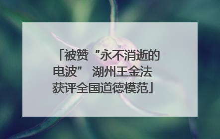 被赞“永不消逝的电波” 湖州王金法获评全国道德模范