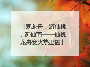 观龙舟，游仙桃，逛仙商——仙桃龙舟赛火热出圈