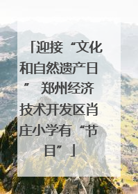 迎接“文化和自然遗产日” 郑州经济技术开发区肖庄小学有“节目”