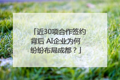 近30项合作签约背后 AI企业为何纷纷布局成都？