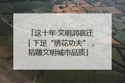 这十年·文明润宿迁｜下足“绣花功夫”，精雕文明城市品质