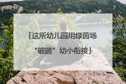 这所幼儿园用绿茵场“破题”幼小衔接