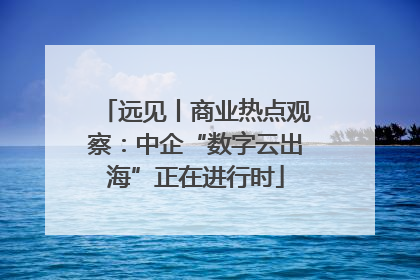 远见丨商业热点观察：中企“数字云出海”正在进行时
