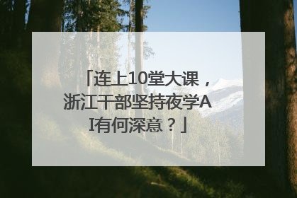 连上10堂大课，浙江干部坚持夜学AI有何深意？