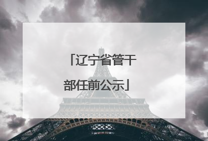 辽宁省管干部任前公示