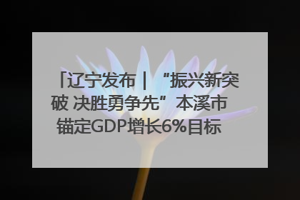 辽宁发布｜“振兴新突破 决胜勇争先”本溪市锚定GDP增长6%目标推进十项重点工作