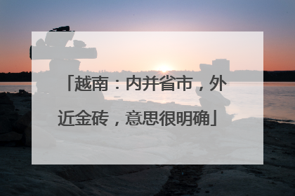 越南：内并省市，外近金砖，意思很明确