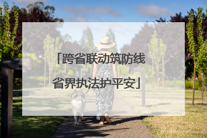 跨省联动筑防线 省界执法护平安