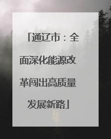通辽市：全面深化能源改革闯出高质量发展新路