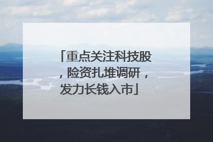 重点关注科技股，险资扎堆调研，发力长钱入市